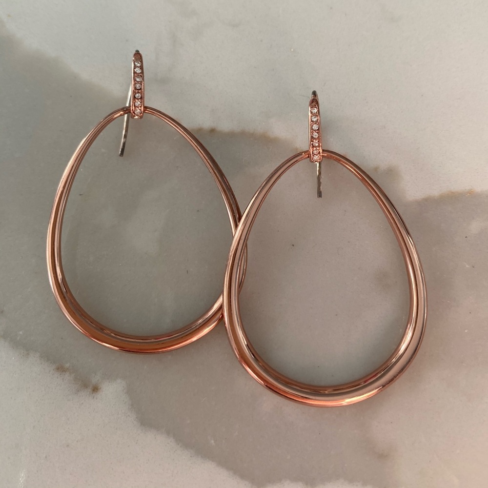 Rose gold earrings